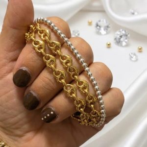 Bracciale Oro Acciaio Cuore  1 CAd