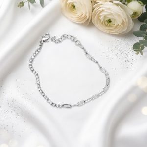 Bracciale Catena Tennis Acciaio